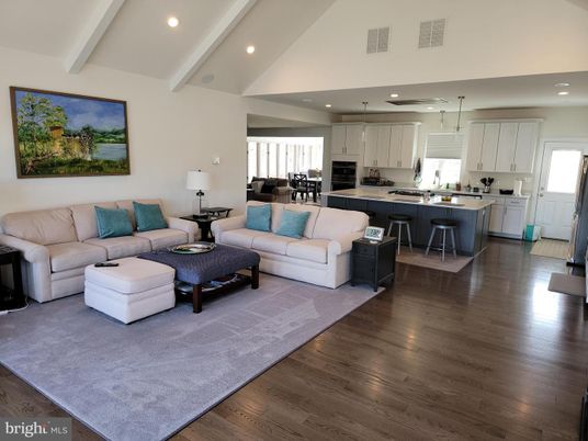 Interior, Kitchen, Living room, Pendant Lights, Recessed Lighting, Stainless Steel Appliances, Wood Texture Flooring