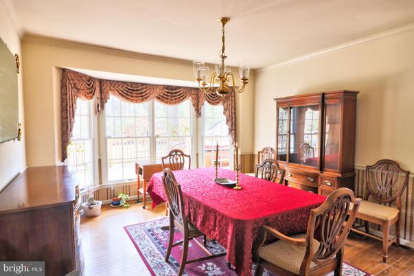 Chandelier, Dining room, Interior, Wood Texture Flooring