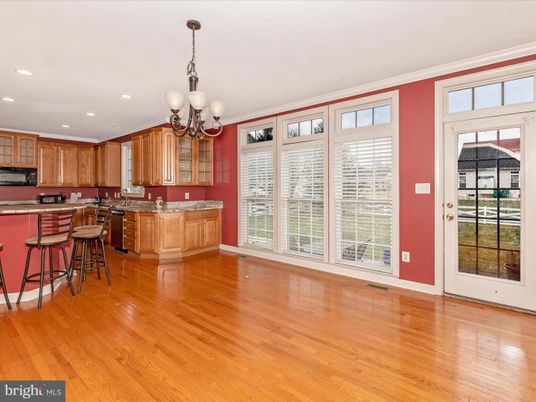 Chandelier, Interior, Kitchen, Recessed Lighting, Wood Texture Flooring