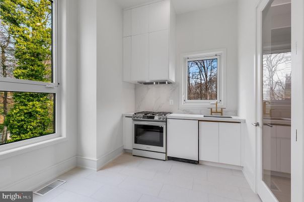 Interior, Kitchen, Marble Walls, Stainless Steel Appliances