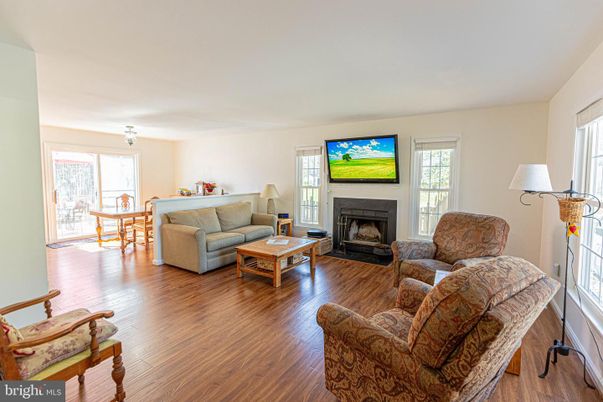 Dining room, Fireplace, Interior, Living room, Wood Texture Flooring