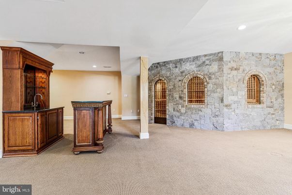 Interior, Recessed Lighting, Stone Walls