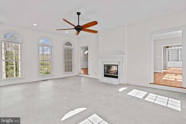 Empty room, Fireplace, Interior, Recessed Lighting