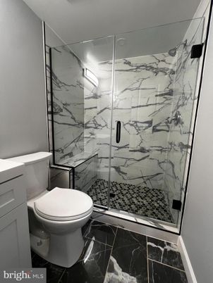 Bathroom, Glass Shower, Interior, Marble, Marble Walls