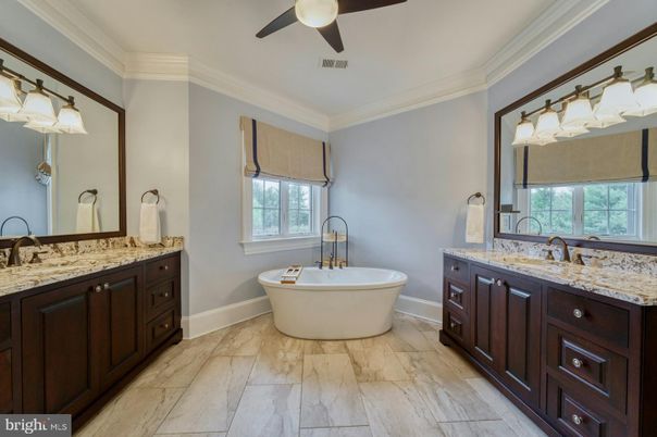 Bathroom, Dual Sink Vanities, Free Standing Baths, Interior