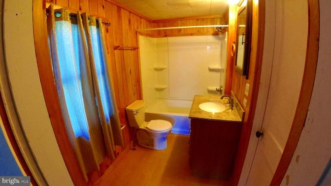 Bathroom, Interior, Wood Texture Flooring, Wooden Walls