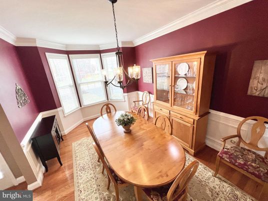 Chandelier, Dining room, Interior, Wood Texture Flooring