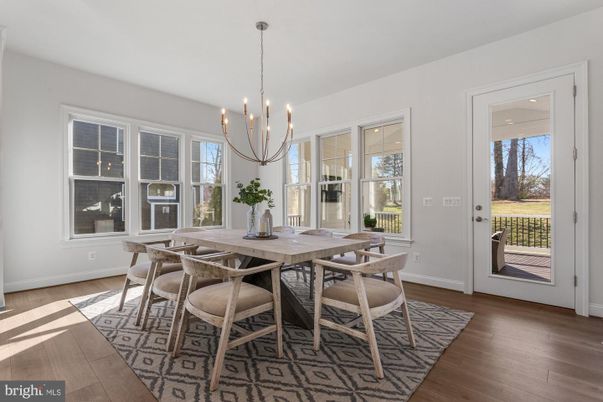 Chandelier, Dining room, Interior, Pendant Lights, Wood Texture Flooring