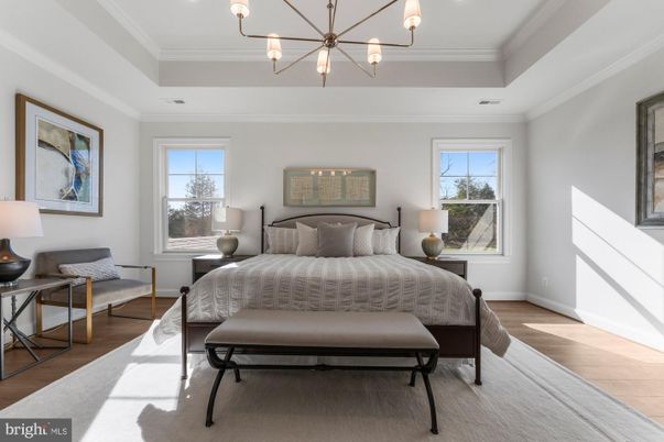 Bedroom, Chandelier, Interior, Pendant Lights, Wood Texture Flooring