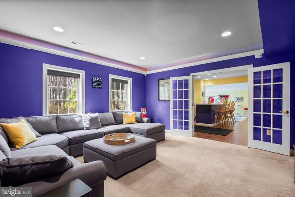 Dining room, Interior, Living room, Recessed Lighting, Wood Texture Flooring