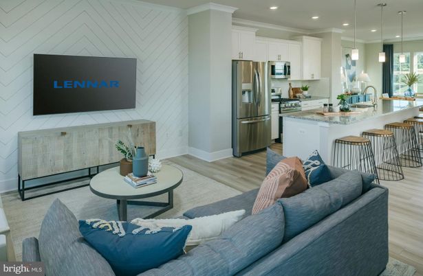 Interior, Kitchen, Living room, Pendant Lights, Recessed Lighting, Stainless Steel Appliances, Wood Texture Flooring