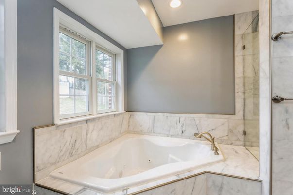 Bathroom, Glass Shower, Interior, Marble Walls, Recessed Lighting