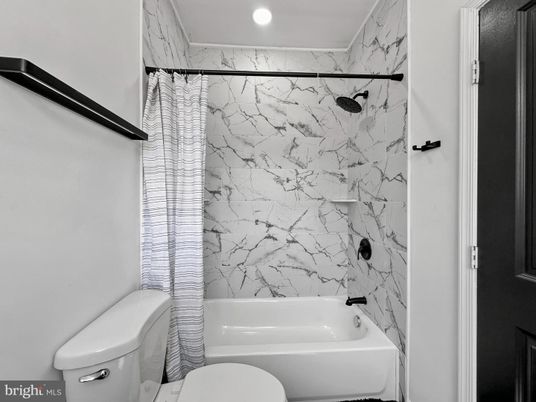 Bathroom, Interior, Marble Walls, Recessed Lighting