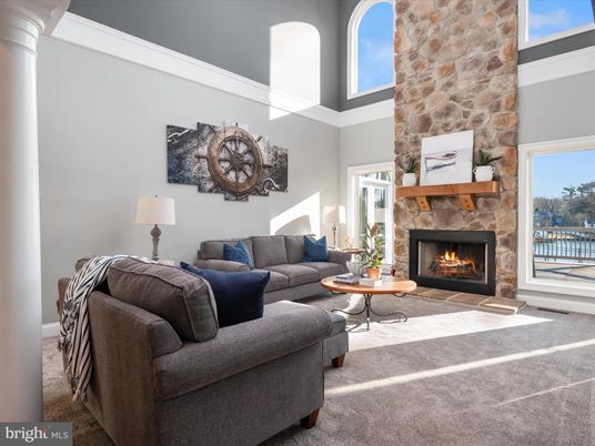 Fireplace, Interior, Living room, Stone Walls