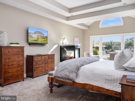 Bedroom, Fireplace, Interior, Recessed Lighting