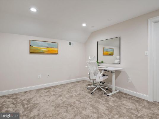 Home Office, Interior, Recessed Lighting