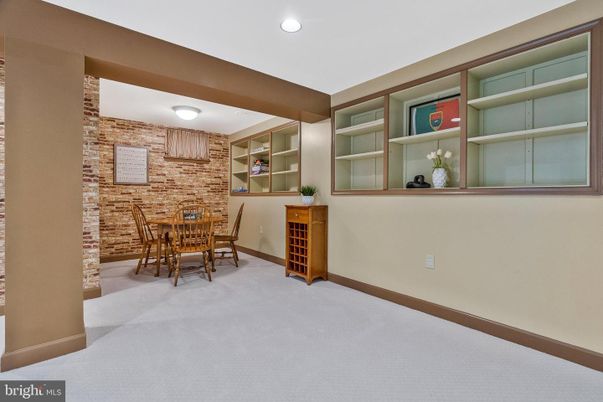 Dining room, Interior, Recessed Lighting, Stone Walls