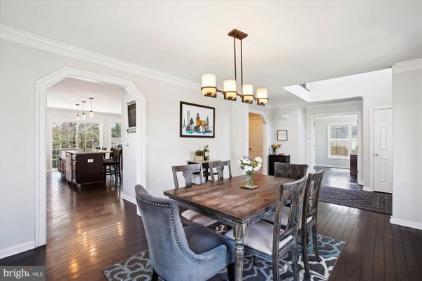 Chandelier, Dining room, Interior, Pendant Lights, Wood Texture Flooring