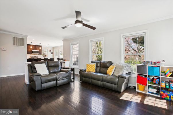 Interior, Kitchen, Living room, Pendant Lights, Wood Texture Flooring