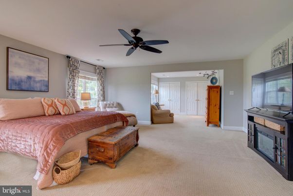 Bedroom, Fireplace, Interior