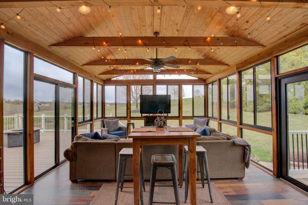 Interior, Living room, Recessed Lighting, Sun Room, Wooden Beams, Wooden Ceilings, Wood Texture Flooring
