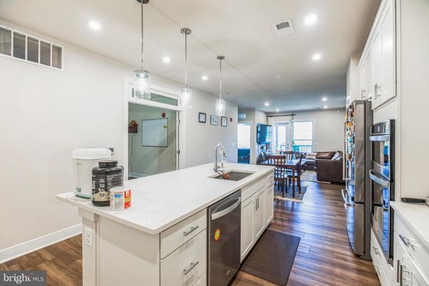 Dining room, Interior, Kitchen, Living room, Pendant Lights, Recessed Lighting, Wood Texture Flooring