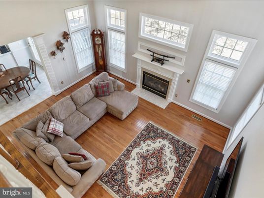 Dining room, Fireplace, Interior, Living room, Wood Texture Flooring