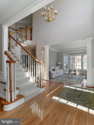 Chandelier, Interior, Living room, Wood Texture Flooring