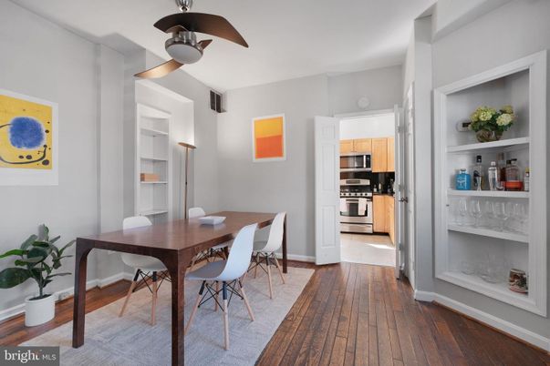 Dining room, Interior, Kitchen, Stainless Steel Appliances, Wood Texture Flooring