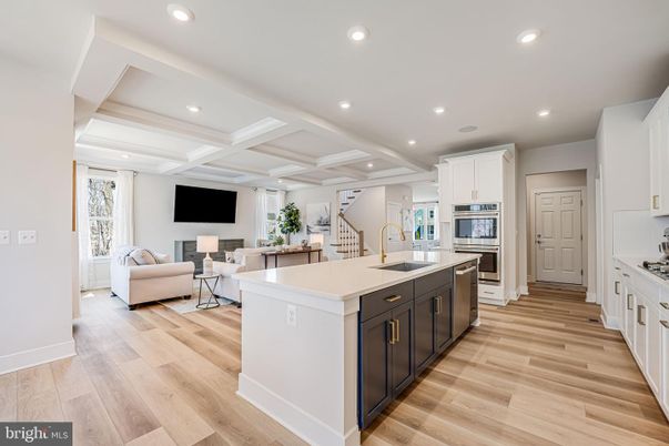 Interior, Kitchen, Living room, Recessed Lighting, Stainless Steel Appliances, Wood Texture Flooring