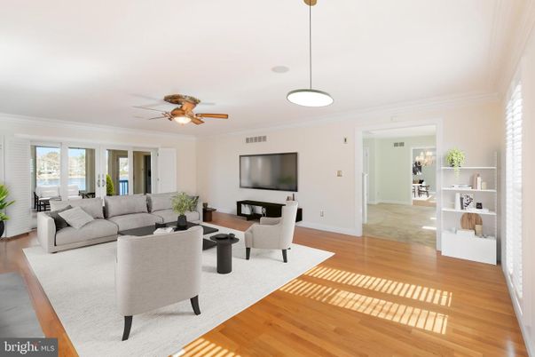 Interior, Living room, Pendant Lights, Wood Texture Flooring