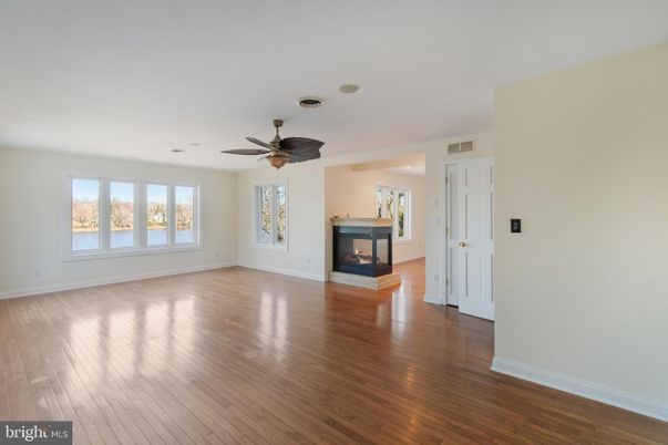Empty room, Fireplace, Interior, Wood Texture Flooring