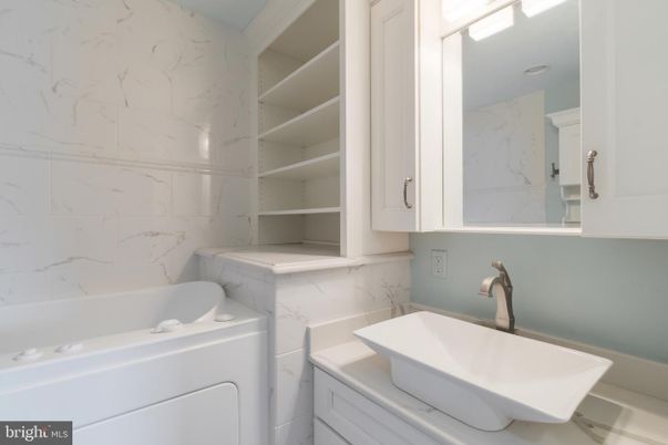 Bathroom, Interior, Marble Walls, Washer