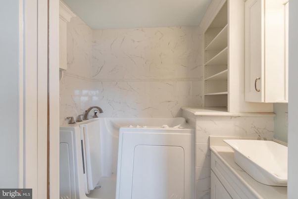 Bathroom, Interior, Marble Walls, Washer