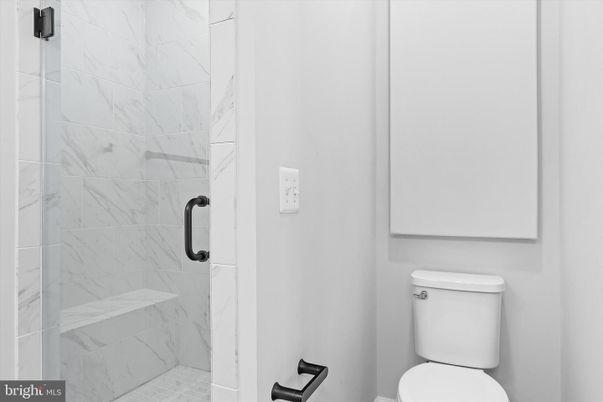 Bathroom, Glass Shower, Interior, Marble Walls