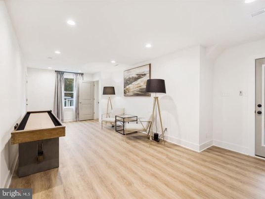 Billiard Table, Game Room, Interior, Recessed Lighting, Wood Texture Flooring