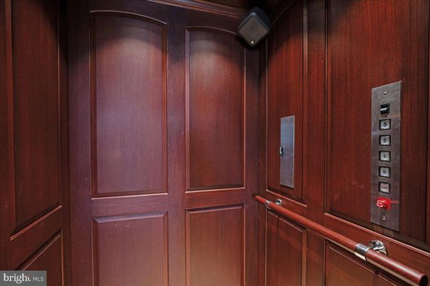 Elevator, Interior, Wooden Walls
