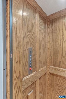 Elevator, Interior, Wooden Walls