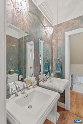 Bathroom, Glass Shower, Interior, Wood Texture Flooring