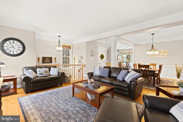 Dining room, Interior, Living room, Pendant Lights, Wood Texture Flooring