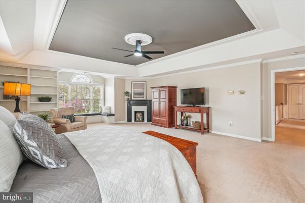 Bedroom, Fireplace, Interior