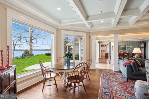 Dining room, Interior, Recessed Lighting, Water, Wood Texture Flooring