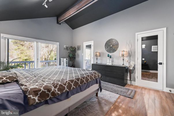 Bedroom, Interior, Wooden Beams, Wood Texture Flooring