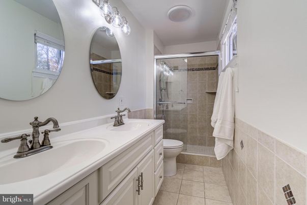 Bathroom, Dual Sink Vanities, Glass Shower, Interior