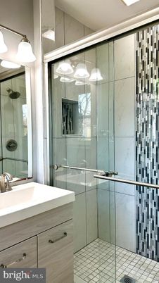 Bathroom, Glass Shower, Interior, Marble Walls