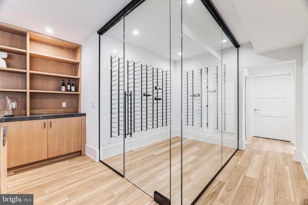 Interior, Recessed Lighting, Wine Storage, Wood Texture Flooring