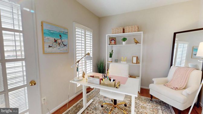 Home Office, Interior, Wood Texture Flooring