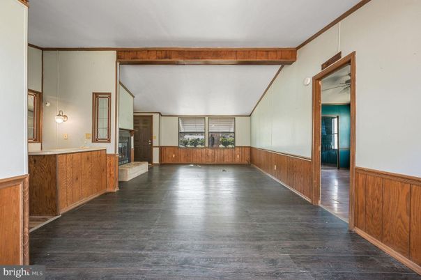 Empty room, Fireplace, Interior, Wood Texture Flooring