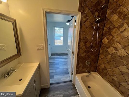 Bathroom, Interior, Wood Texture Flooring