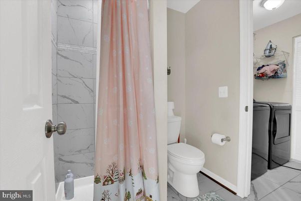 Bathroom, Interior, Marble Walls, Washer